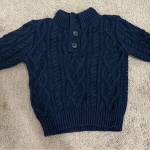 Baby GAP Toddler Cable-Knit Sweater Dark Blue 12-18 M EUC